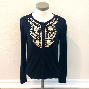 NWOT August Silk Embellished Cardigan